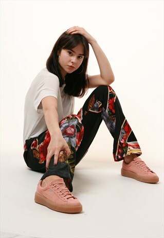 90S VINTAGE ROBERTO CAVALLI CRAZY FLORAL TROUSERS 843