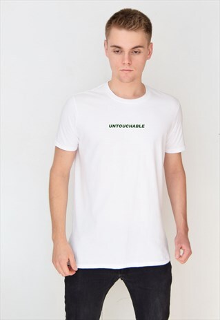 WHITE UNTOUCHABLE (GREEN) T-SHIRT