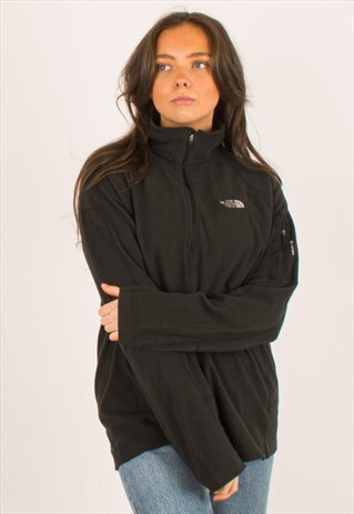 VINTAGE GREY NORTH FACE QUARTER ZIP FLEECE MEDIUM