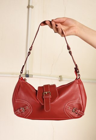 Y2K RETRO KITSCH FAUX LEATHER SHOULDER BAG