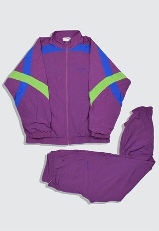 VINTAGE 90S ADIDAS COLOUR BLOCK FULL TRACKSUIT IN PINK