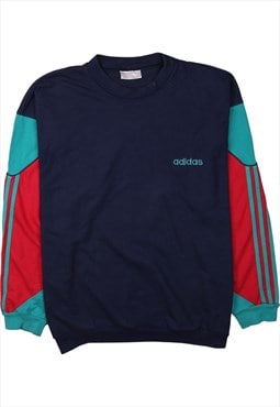 Vintage 90's Adidas Sweatshirt Crew Neck Navy Blue XXLarge