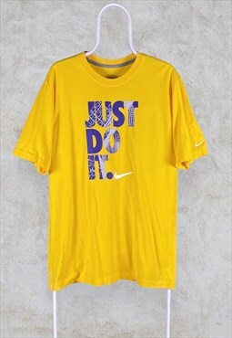 Vintage Yellow Nike T Shirt Just Do It XL