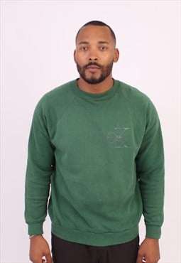 Men's Vintage Calvin Klein Green Raglan Style Sweatshirt