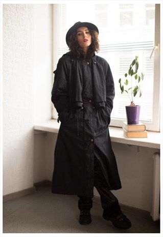 VINTAGE 80'S BLACK COAT