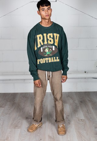 VINTAGE IRISH FOOTBALL NOTRE DAME SWEATSHIRT