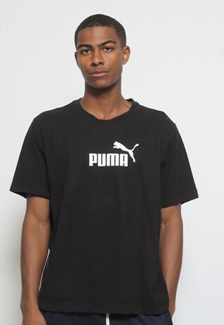 VINTAGE PUMA LOGO T-SHIRT BLACK