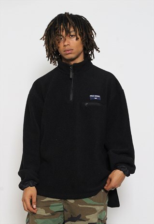 VINTAGE POLO SPORT SHERPA 1/4 ZIP FLEECE