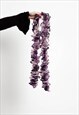 VINTAGE Y2K STREETWEAR CROCHET PURPLE WOMEN SCARF
