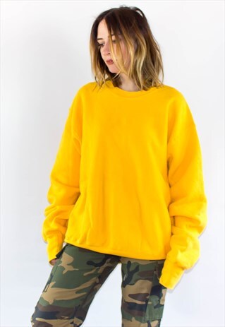 VINTAGE HEAVY LEE YELLOW SWEATSHIRT