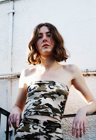 CAMO VELVET BANDEAU