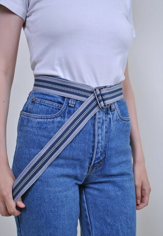 GREY BLUE COTTON BELT, 90S WORKER CASUAL ACCESSORIES