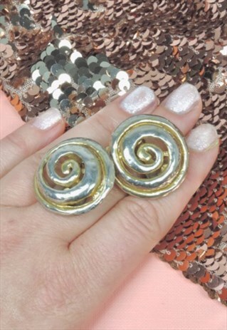 VINTAGE EARRINGS, SPIRAL DESIGN