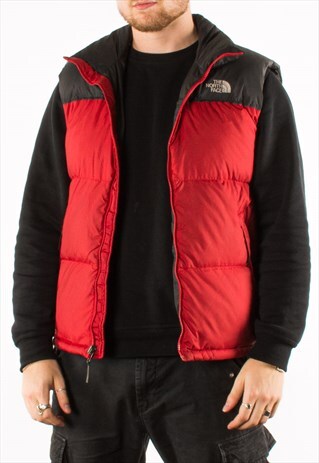 north face red gilet