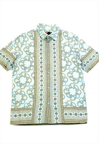 Diesel Shirt Funky Print Tile Design Summery Short Sleeve