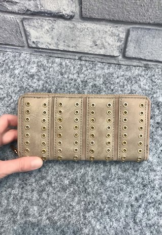 KHAKI STUDDED PURSE