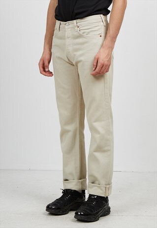 VINTAGE BEIGE LEVI'S 501 FIT DENIM JEANS