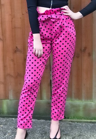 PINK POLKA DOT TROUSERS