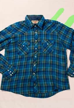 Vintage Flannel Shirt 90s Grunge Plaid Shacket