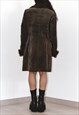 VINTAGE FAUX FUR LEATHER AFGHAN COAT