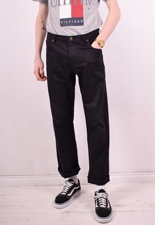 LEE MENS VINTAGE JEANS W34 L30 BLACK 90S