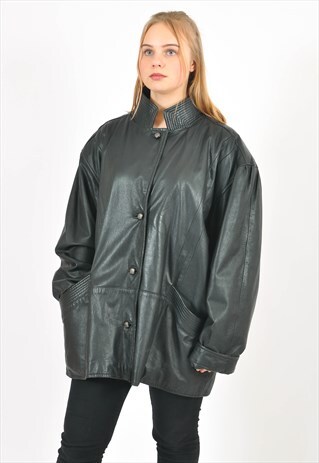 VINTAGE 80'S REAL LEATHER COAT
