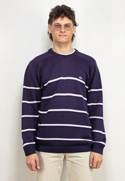 Vintage 90's Men Lacoste Crewneck Sweater in Purple