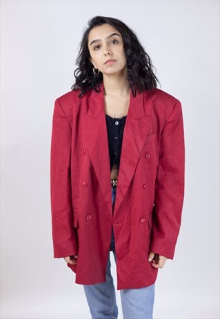 VINTAGE 90'S RED SMART BLAZER