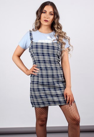 VINTAGE GRUNGE CHECKED DRESS ASM2474