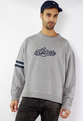 VINTAGE SWEATSHIRT ASICS SWEATSHIRT 90S SWEATSHIRT ASICS