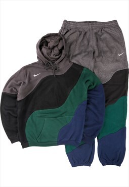 Vintage 90's Nike Co-ord Set Wavy Sweatshirt Joggers Black