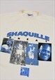 VINTAGE 90S REEBOK SHAQ O'NEAL GRAPHIC PRINT T-SHIRT WHITE