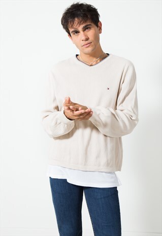 VINTAGE 80S TOMMY HILFIGER KNIT JUMPER / S237