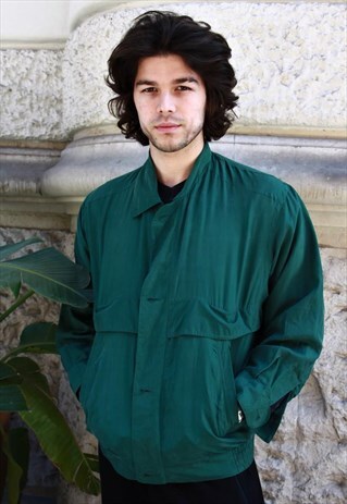 VINTAGE SILK BOMBER JACKET MADE IN ITALY SIZE 50 COD.51