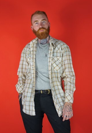 VINTAGE CREAM WESTERN SHIRT