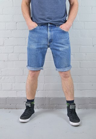 VINTAGE LEE MID BLUE DENIM SHORTS