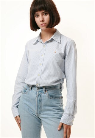 90S VINTAGE RALPH LAUREN STRIPED SHIRT 1114