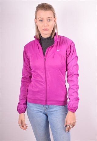 NIKE WOMENS VINTAGE TRACKSUIT TOP JACKET SMALL PURPLE 90S