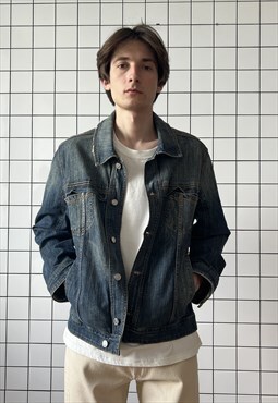 Vintage VERSACE Denim Jacket Trucker Jeans 90s Blue