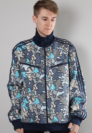 VINTAGE ADIDAS CAMO TRACK JACKET XL