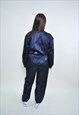 ONE PIECE SKI SUIT, 80S BLUE SNOWSUIT MEDIUM SKI OVERALL