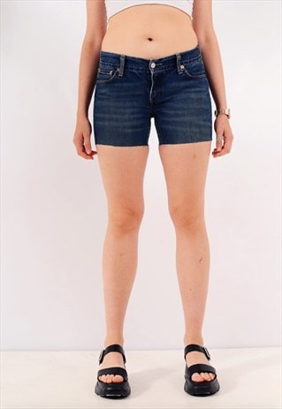 VINTAGE LEVI'S DISTRESSED CUT OFF SHORTS DARK BLUE