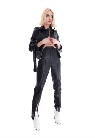 BLACK LEATHER PANTS