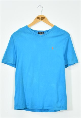 Vintage Women's Ralph Lauren T-Shirt Blue Large