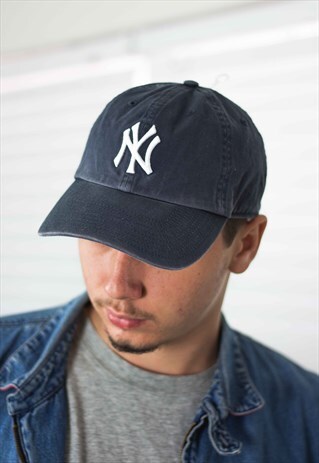 VINTAGE NEW YORK YANKEES BASEBALL CAP HAT LOGO 90S X 2.9