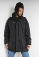 Vintage 90s Prison Prisoners Jacket Coat Black