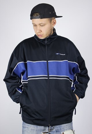 VINTAGE MENS REEBOK TRACK SUIT TOP JACKET