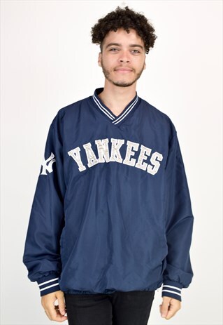 VINTAGE 90'S YANKEES PULLOVER SHELL JACKET