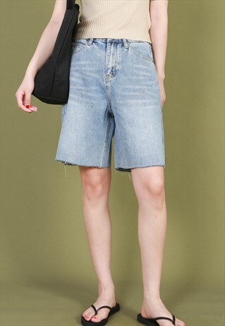 HIGH RISE DENIM SHORTS