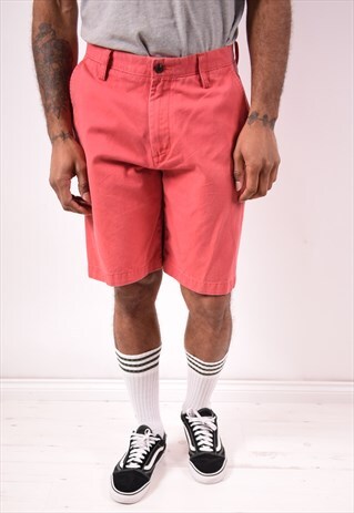 NAUTICA MENS VINTAGE DENIM SHORTS W32 PINK 90S